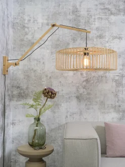 Good&Mojo Wandlamp Bromo bamboe naturel Ø 60 naturel L