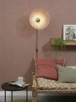 Good&Mojo Wandlamp Bromo bamboe asymm. Ø 40 naturel S