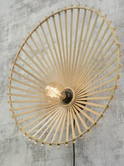 Good&Mojo Wandlamp Bromo bamboe asymm. Ø 60 naturel L
