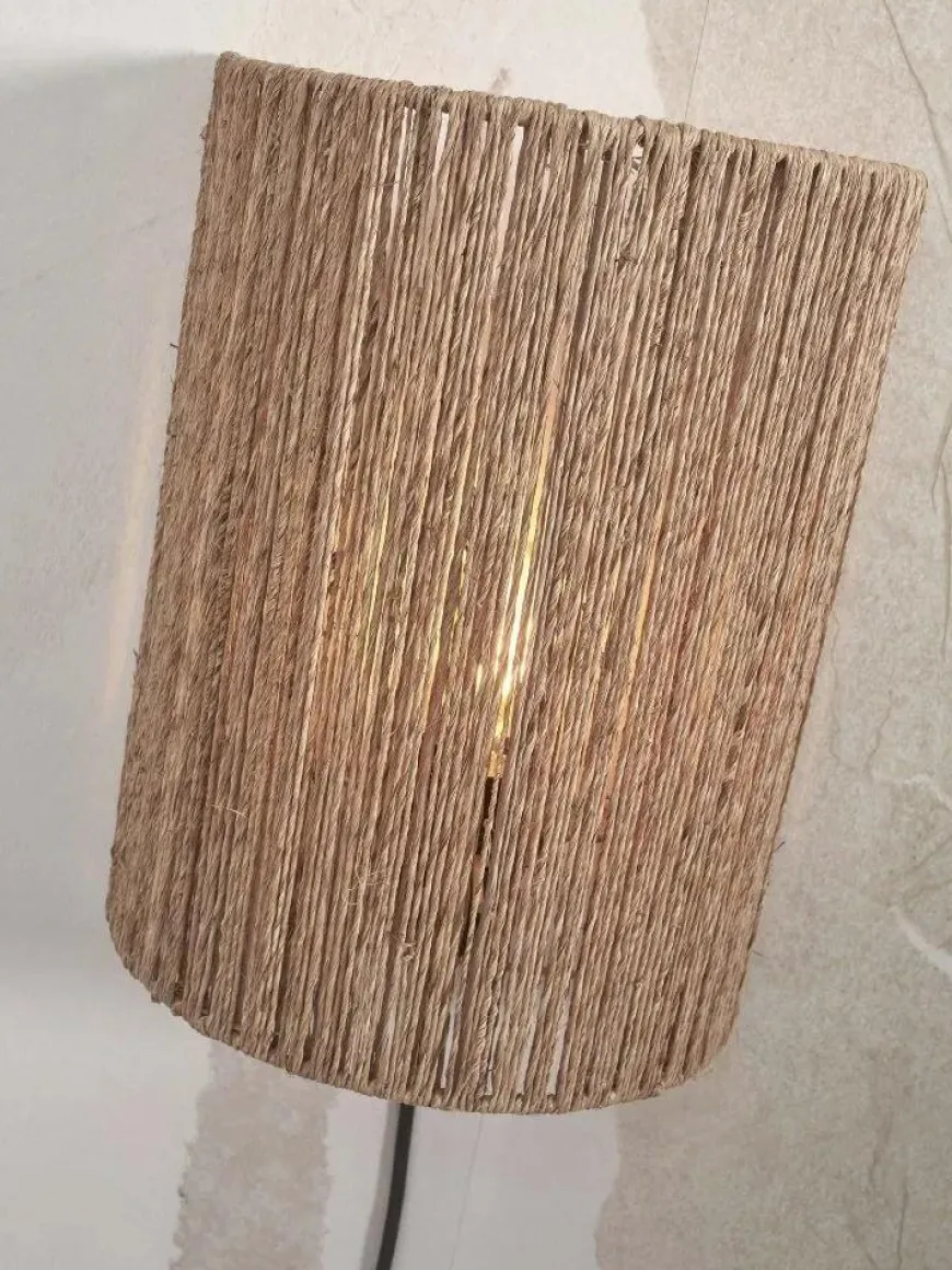 Good&Mojo Wandlamp Iguazu halfrond 22cm naturel