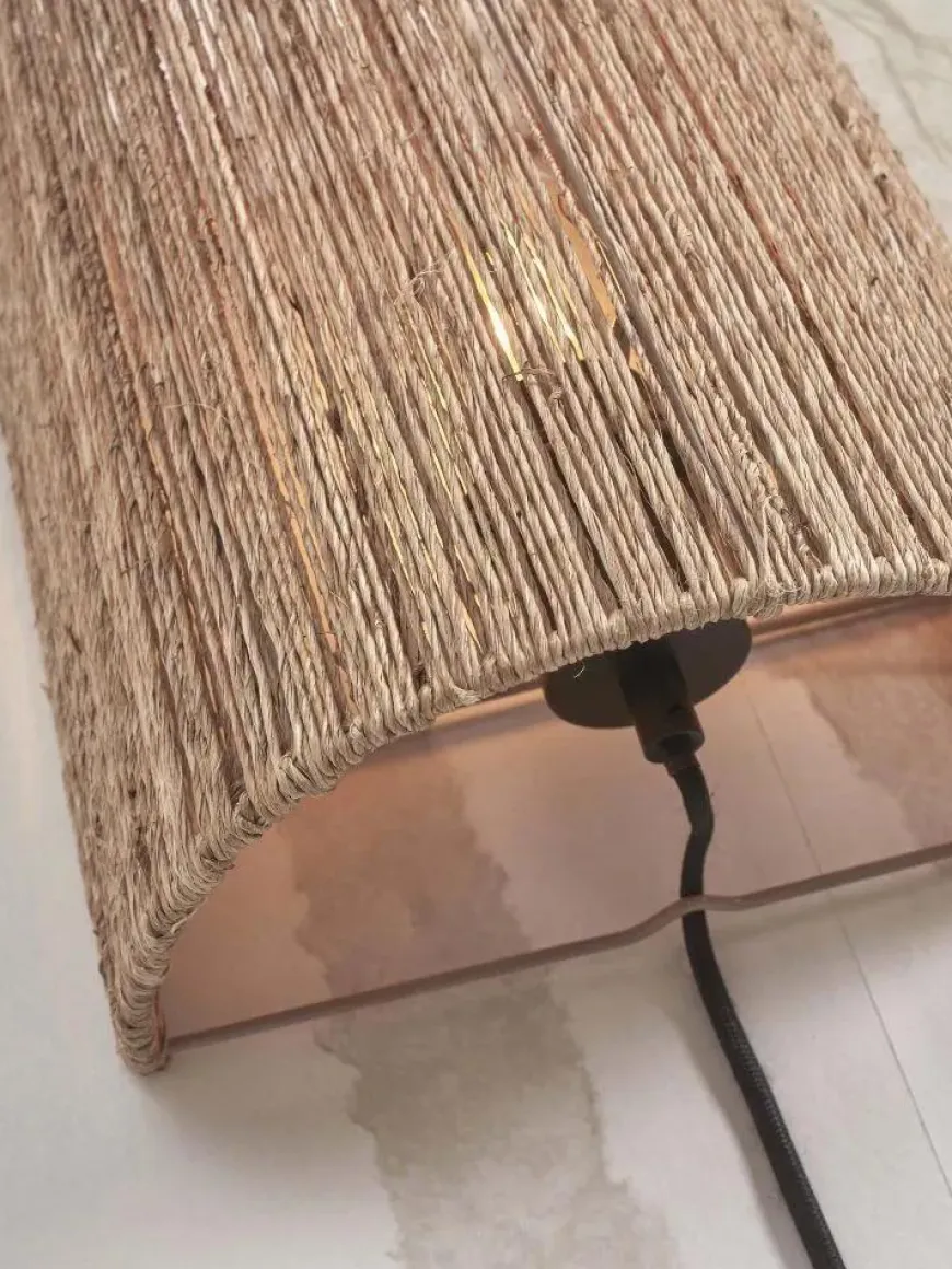 Good&Mojo Wandlamp Iguazu halfrond 22cm naturel