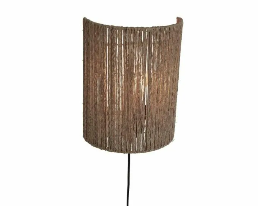 Good&Mojo Wandlamp Iguazu halfrond 22cm naturel