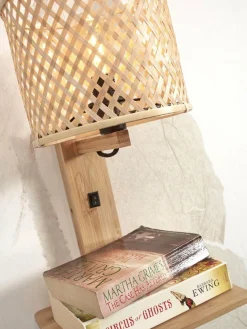 Good&Mojo Wandlamp Java met plank naturel