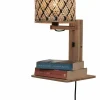 Good&Mojo Wandlamp Java met plank naturel zwart