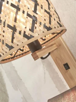 Good&Mojo Wandlamp Java met plank naturel zwart
