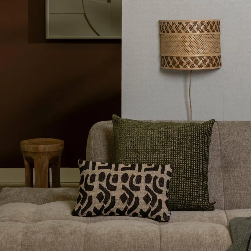 Good&Mojo Wandlamp Langkawi bamboe/kap 32x1x6x25cm nat/br.