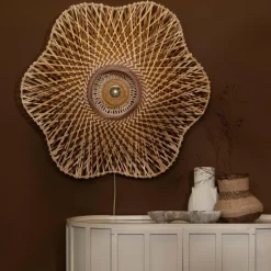 Good&Mojo Wandlamp Madura bamboe ø87x20cm naturel bruin L