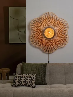 Good&Mojo Wandlamp Madura bamboe ø87x20cm naturel bruin L