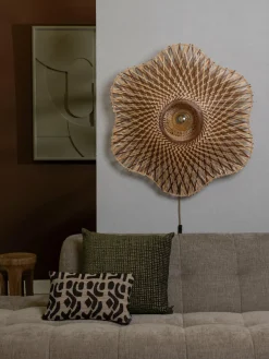 Good&Mojo Wandlamp Madura bamboe ø87x20cm naturel bruin L