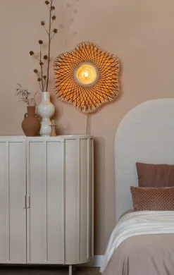 Good&Mojo Wandlamp Madura bamboe ø60x15cm naturel bruin M