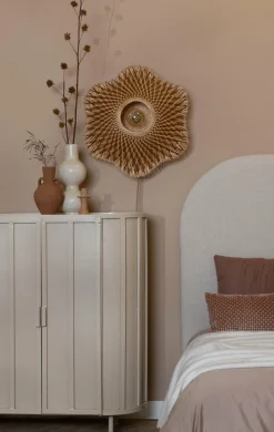 Good&Mojo Wandlamp Madura bamboe ø60x15cm naturel bruin M