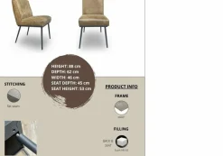 Het Anker Eettafelfauteuil Lacey - diverse kleuren