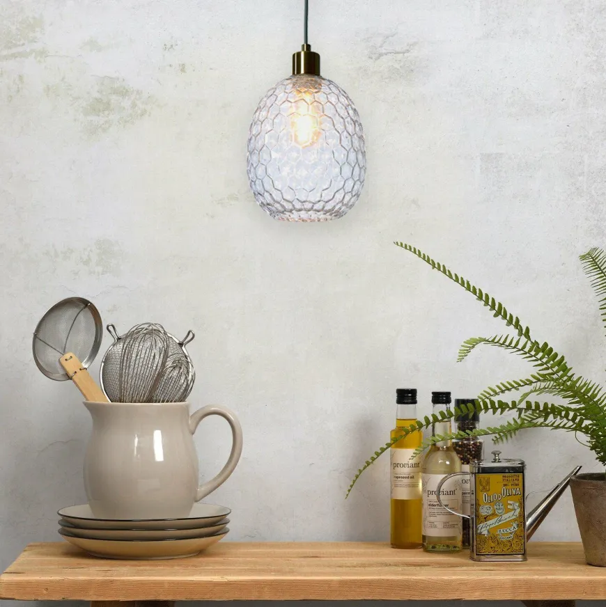 it's about RoMi Hanglamp glas Venice ovaal transparant