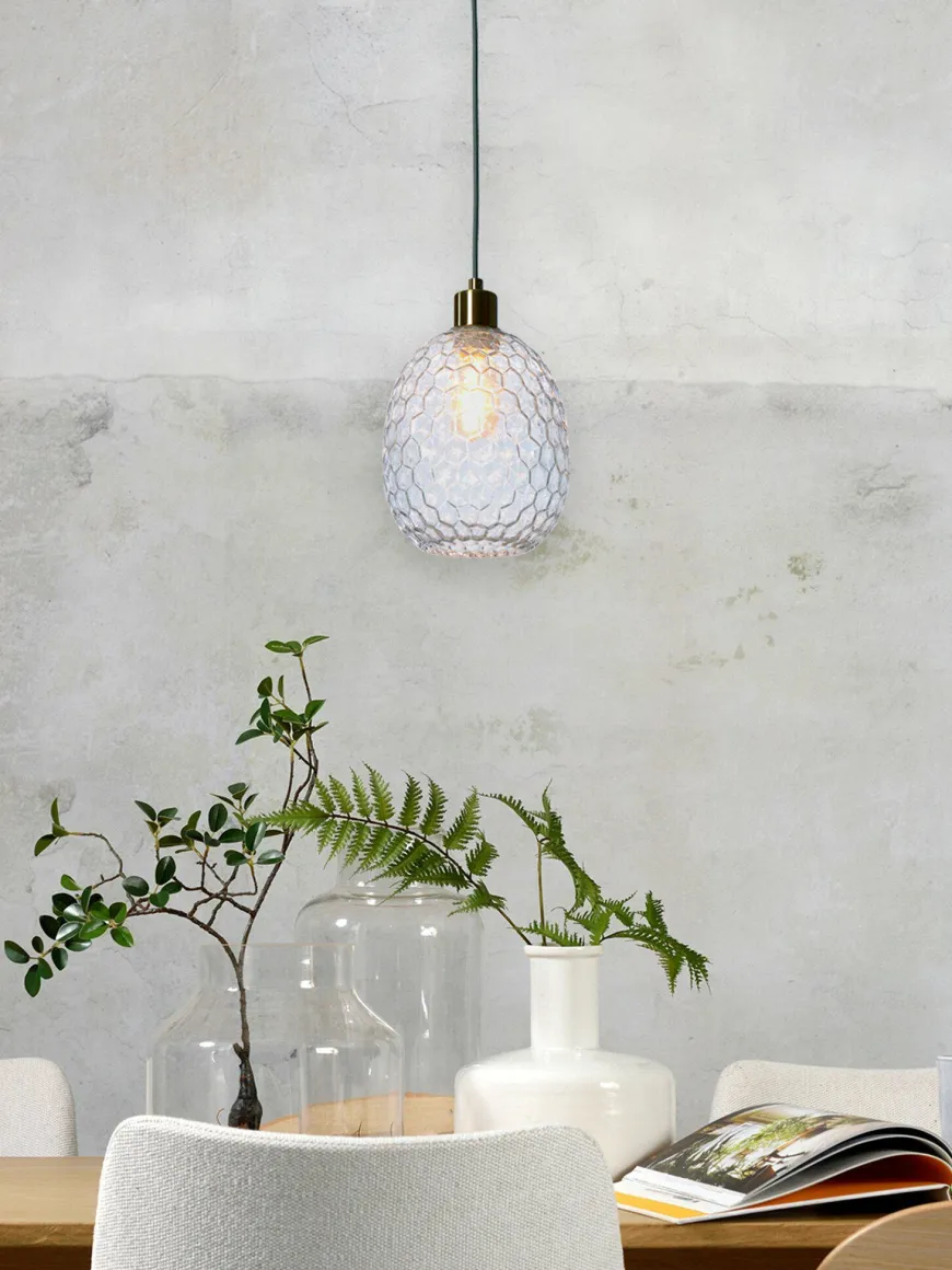 it's about RoMi Hanglamp glas Venice ovaal transparant