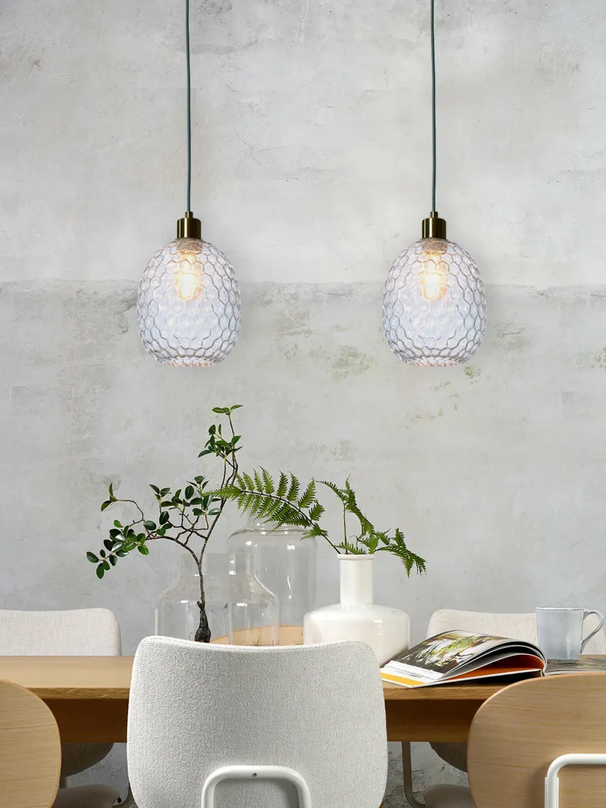 it's about RoMi Hanglamp glas Venice ovaal transparant