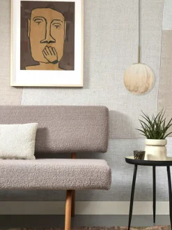 it's about RoMi Hanglamp glas/ijzer Carrara bol wit marmerprint/goud M