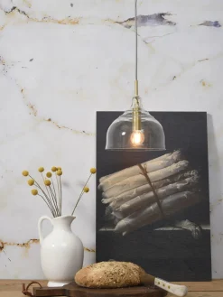 it's about RoMi Hanglamp glas Brussels Ø 20 transparant/goud rond