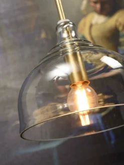 it's about RoMi Hanglamp glas Brussels Ø 20 transparant/goud rond