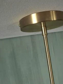it's about RoMi Hanglamp glas/ijzer Carrara 3-arm met 6 bollen wit marmerprint/goud