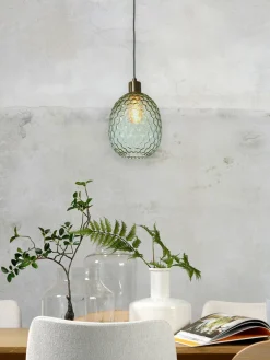 it's about RoMi Hanglamp glas Venice ovaal groen