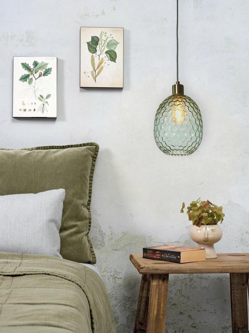 it's about RoMi Hanglamp glas Venice ovaal groen