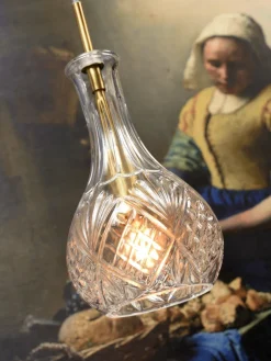 it's about RoMi Hanglamp glas Brussels Ø 14 transparant/goud druppel