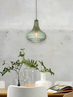 it's about RoMi Hanglamp glas Venice druppel groen