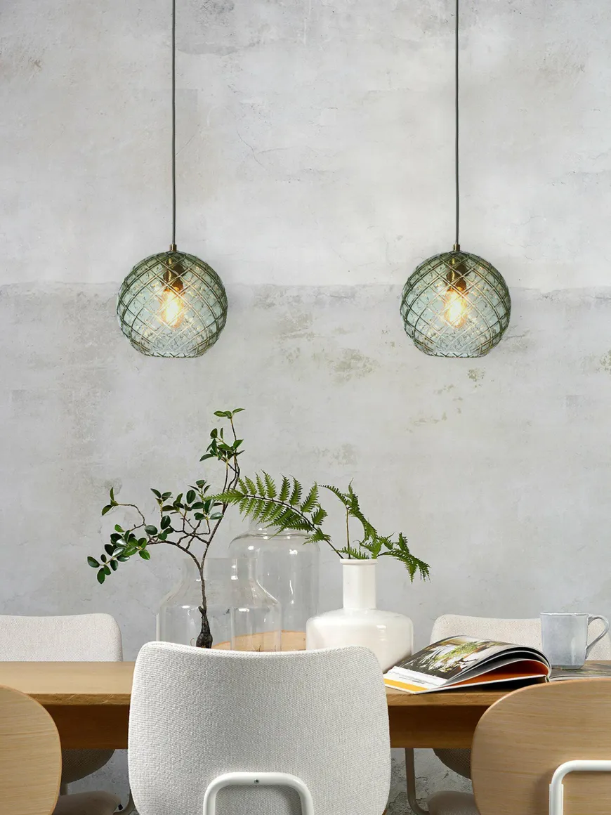 it's about RoMi Hanglamp glas Venice bol groen