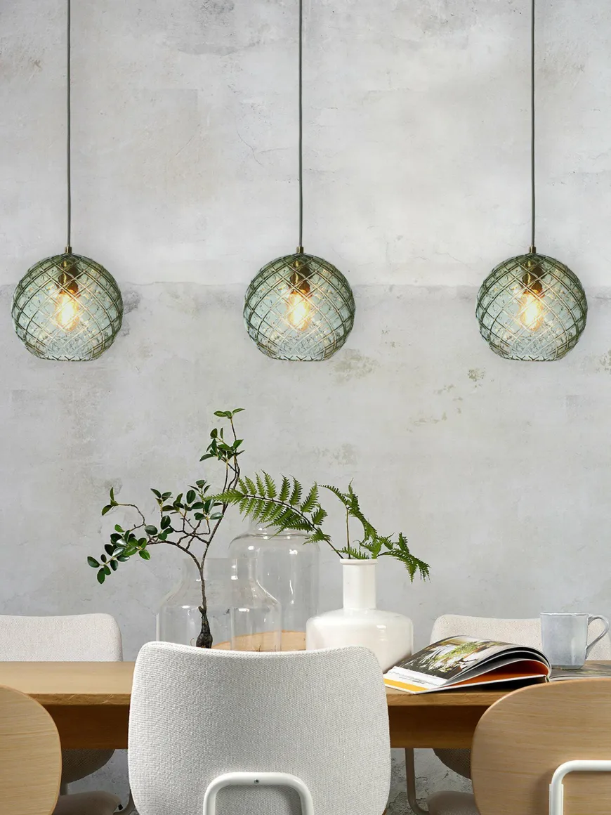 it's about RoMi Hanglamp glas Venice bol groen