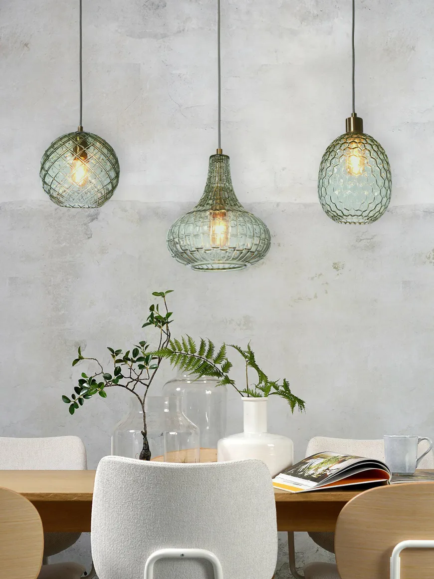 it's about RoMi Hanglamp glas Venice bol groen