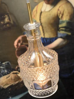 it's about RoMi Hanglamp glas Brussels Ø 13 transparant/goud rechtvormig