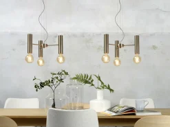 it's about RoMi Kroonluchter ijzer Cannes 3-arm goud S
