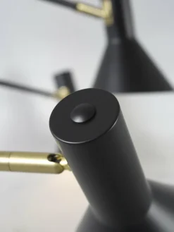 it's about RoMi Plafonniere ijzer Izmir 3-arm zwart/goud accent