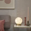 it's about RoMi Tafellamp glas/ijzer Carrara bol wit marmerprint/goud
