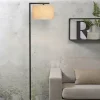 it's about RoMi Vloerlamp ijzer/zwart Boston licht linnen