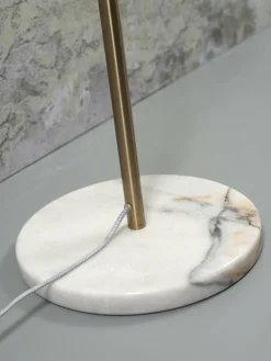 it's about RoMi Vloerlamp ijzer/marmer Toulouse kap Ø40 goud