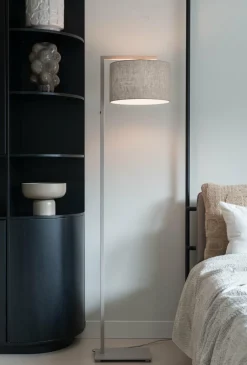 it's about RoMi Vloerlamp Boston zand/kap 3220 linnen donker