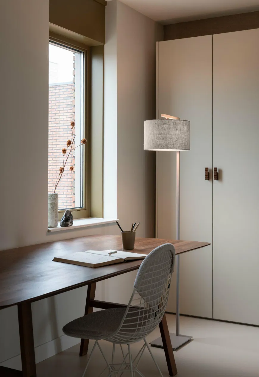 it's about RoMi Vloerlamp Boston zand/kap 3220 linnen donker