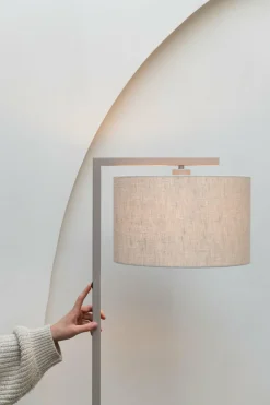 it's about RoMi Vloerlamp Boston zand/kap 3220 linnen donker