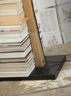 it's about RoMi Vloerlamp ijzer/hout Cambridge voor boeken naturel/ zwart