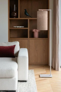 it's about RoMi Vloerlamp Boston zand/kap 2545 linnen donker