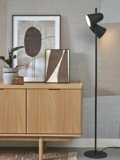 it's about RoMi Vloerlamp ijzer Salamanca 2 kappen h.145 kap Ø16 zwart