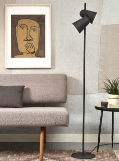 it's about RoMi Vloerlamp ijzer Salamanca 2 kappen h.145 kap Ø16 zwart