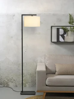 it's about RoMi Vloerlamp ijzer/zwart Boston wit