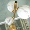 it's about RoMi Voerlamp glas/ijzer Carrara 3-bol wit marmerprint/goud