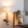 it's about RoMi Wandlamp Florence+leeslamp zand/kap 1815 linnen licht