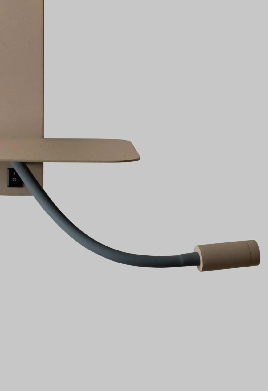 it's about RoMi Wandlamp Florence+leeslamp zand/kap 1815 linnen licht