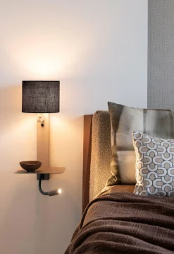 it's about RoMi Wandlamp Florence+leeslamp zand/kap 1815 zwart