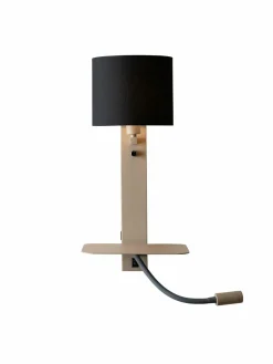 it's about RoMi Wandlamp Florence+leeslamp zand/kap 1815 zwart