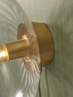it's about RoMi Wandlamp glas Brussels Ø 27 goud/transparant